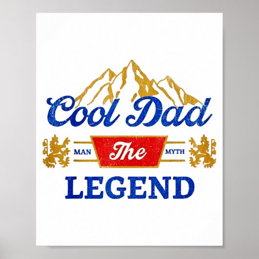 Poster Bières Cool Dad La Légende (Devant)