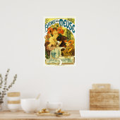 Poster BIERES DE LA MEUSE Bière Alphonse Mucha Art Nouvea (Cuisine)