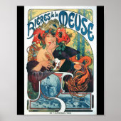 Poster Bieres de la Meuse, Mucha (Devant)