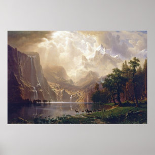 Poster Bierstadt Among the Sierra Nevada Painting