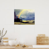 Poster Bierstadt - Après la douche, peinture d'art, (Cuisine)