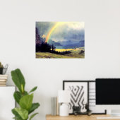 Poster Bierstadt - Après la douche, peinture d'art, (Bureau à domicile)