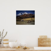 Poster Bierstadt - Campement Indien Soir (Cuisine)