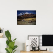 Poster Bierstadt - Campement Indien Soir (Bureau à domicile)
