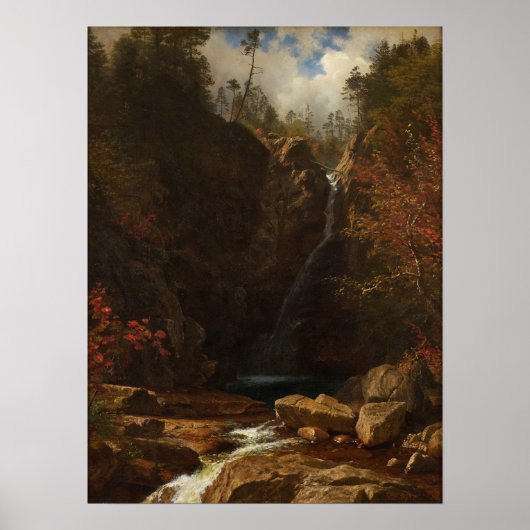 Poster Bierstadt - Chute de Glen Ellis (Devant)