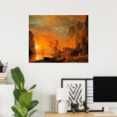 Poster Bierstadt - Coucher de soleil dans les Rocheuses, (Bureau à domicile)
