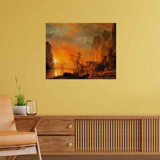 Poster Bierstadt - Coucher de soleil dans les Rocheuses, (Salon 2)
