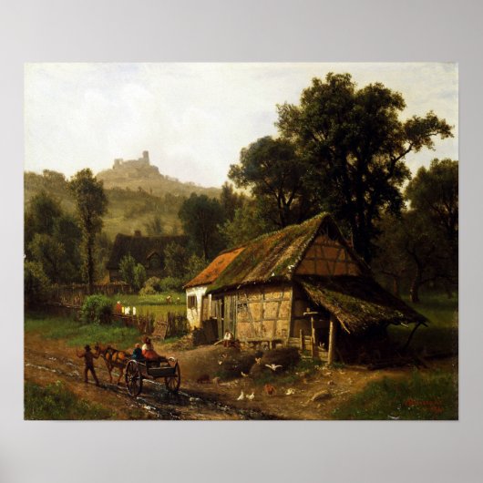 Poster Bierstadt - Dans Les contreforts (Devant)