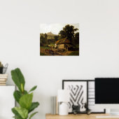 Poster Bierstadt - Dans Les contreforts (Bureau à domicile)