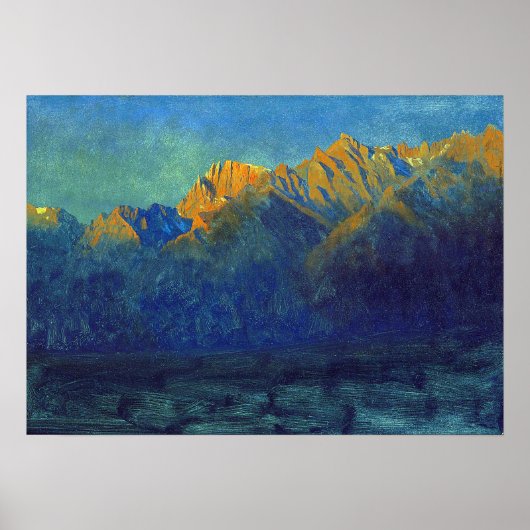 Poster Bierstadt - Lever Du Soleil Dans Les Sierras 1872 (Devant)