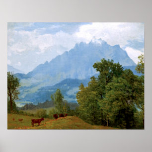 Poster Bierstadt - Mont Pilatus