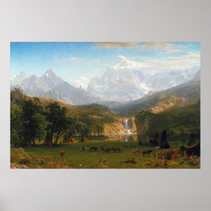 Poster Bierstadt Montagnes Rocheuses Landers Peak Peak