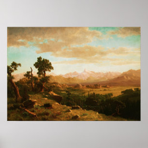 Poster Bierstadt - Pays de la rivière Wind