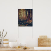 Poster Bierstadt Redwood Trees Peinture (Cuisine)