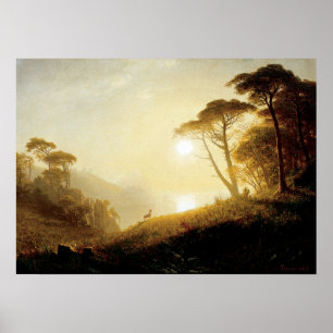 Poster Bierstadt - Scène Dans La Vallée De Yosemite