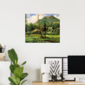 Poster Bierstadt - Sierra Nevada Mountains, (Bureau à domicile)