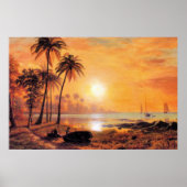 Poster Bierstadt - Tropical Landscape (Devant)