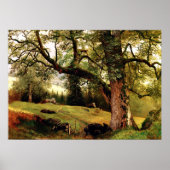 Poster Bierstadt - Un sentier à travers les arbres (Devant)