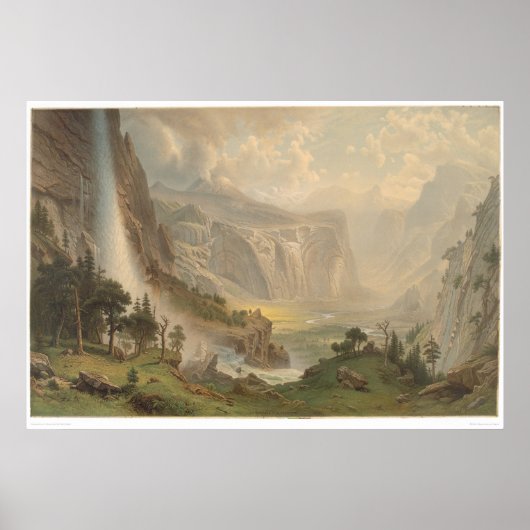 Poster Bierstadt Yosemite Valley, Californie (1884A) (Devant)