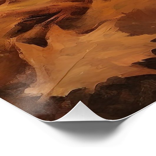 Poster Biewer Terrier à l'automne Leaves automne Inspire (Coin)