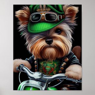 Poster Biewer Terrier Chien Conduite Vélo St. Patrick's D
