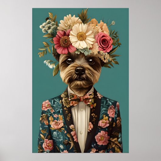 Poster Biewer Terrier In Suit Poster, Biewer Terrier (Devant)