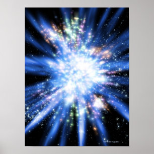 Poster Big Bang d'espace extra-atmosphérique