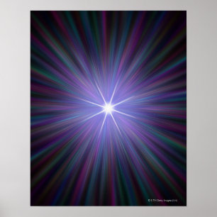 Poster Big Bang, dessin conceptuel d'ordinateur.