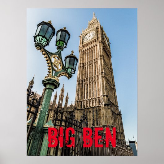 Poster Big Ben à Westminster Londres cadeau (Devant)