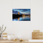 Poster Big Ben et le palais de Westminster la nuit (Cuisine)