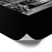 Poster Big Ben et Westminster Londres, art noir et blanc (Coin)