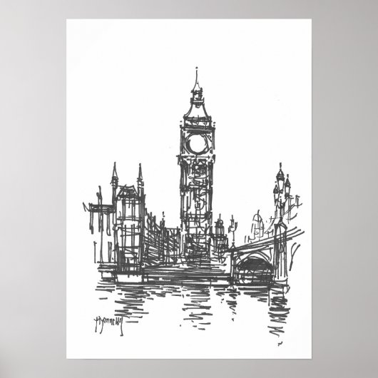 Poster Big Ben London (Devant)