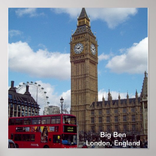 Poster Big Ben London, Angleterre Imprimer (Devant)