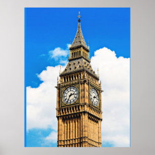 Poster Big Ben, Londres, photographie panoramique