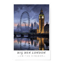 Big Ben Londres Royaume-Uni Wall Art, Paysage urba