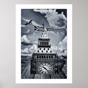 Poster Big Ben - Surreal London Art / Angleterre