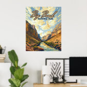 Poster Big Bend National Park Texas Desert Retro (Bureau à domicile)