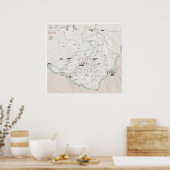 Poster Big Bend (Texas) kaart (Keuken)