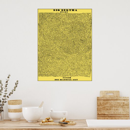 Poster Big Bertha Maze (Cuisine)