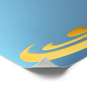 Poster Big Blue Celtic Cross (Coin)