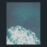 Poster Big Blue Ocean Aerial Beach View Photographie<br><div class="desc">Une photo du grand bleu et beau océan.</div>