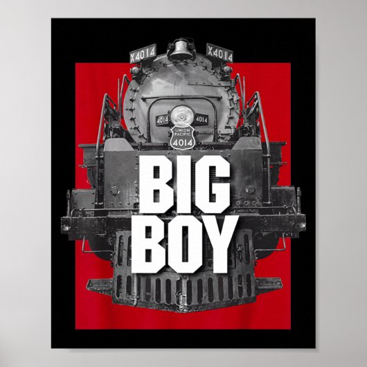 Poster Big Boy 4014 Clic Steam Engine Retro Locomotive Ra (Devant)