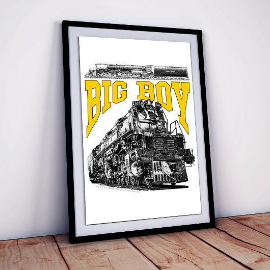 Poster Big Boy 4014 Steam Loco. Union Pacific Class 4000