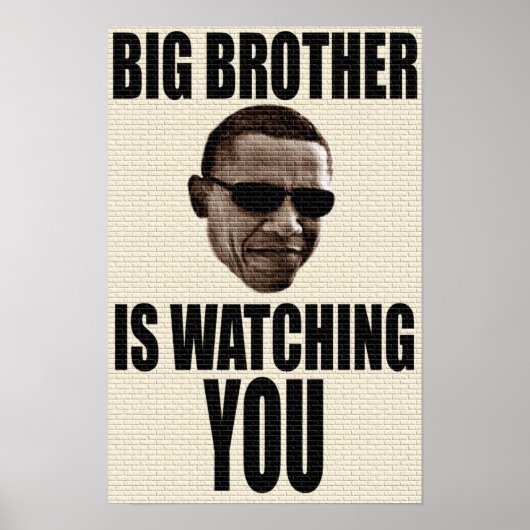 Poster Big Brother Obama 1984 (Devant)