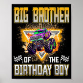 Poster Big Brother Of The Birthday Boy Monster Truck Birt (Devant)