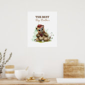 Poster Big Brother - Young Bear - Lumberjack Theme (Cuisine)