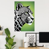 Poster Big Cat Leopard Jaguar (Bureau à domicile)