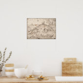 Poster Big Fish Mange Little Fish par Pieter Bruegel (Cuisine)