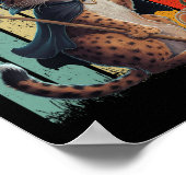 Poster Big Floppa Mème Caracal Chat Halloween (Coin)