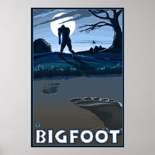 Poster Big Foot à travers le terrain de golf (Devant)